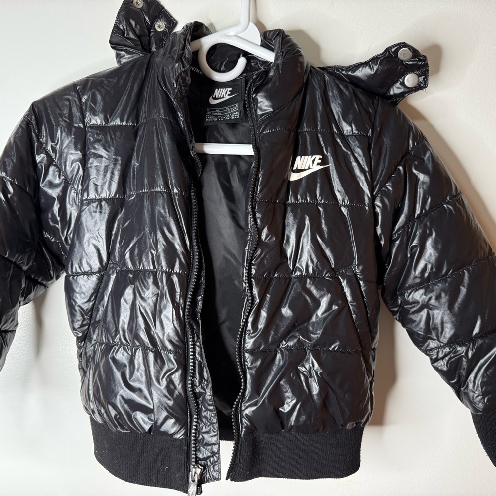 Nike Kids Shiny Black Puffer Jacket